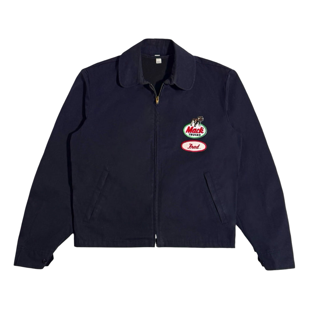 1980’S MACK TRUCKS MADE IN USA CROPPED WORKWEAR GARAGE JACKET MEDIUM