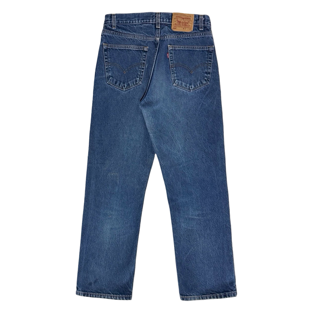 1990’S LEVI’S 505 MADE IN USA FADED MEDIUM WASH STRAIGHT LEG DENIM JEANS 34 X 28