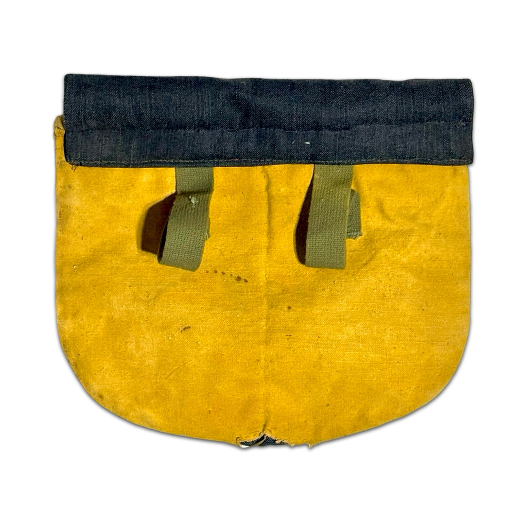 1960’S MASK KLEIN BUHRKE MADE IN USA REPAIRED SELVEDGE DENIM CANVAS LINEMAN WAIST BAG