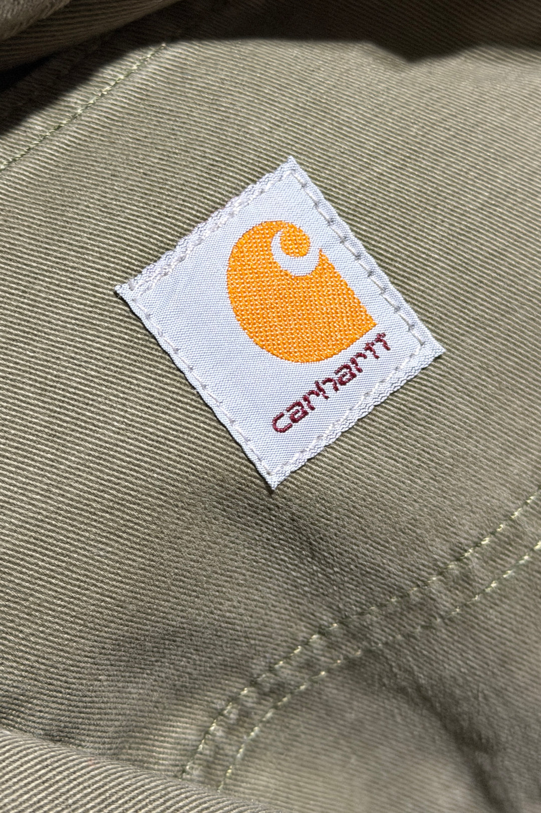 2000’S CARHARTT FADED OLIVE GREEN CANVAS CARPENTER WORKWEAR PANTS 30 X 30
