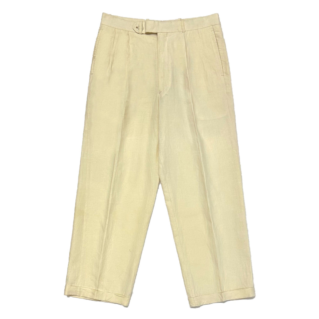 1980’S HARRY’S OF SANTA FE MADE IN USA PLEATED HIGH WAISTED LINEN PANTS 32 X 28