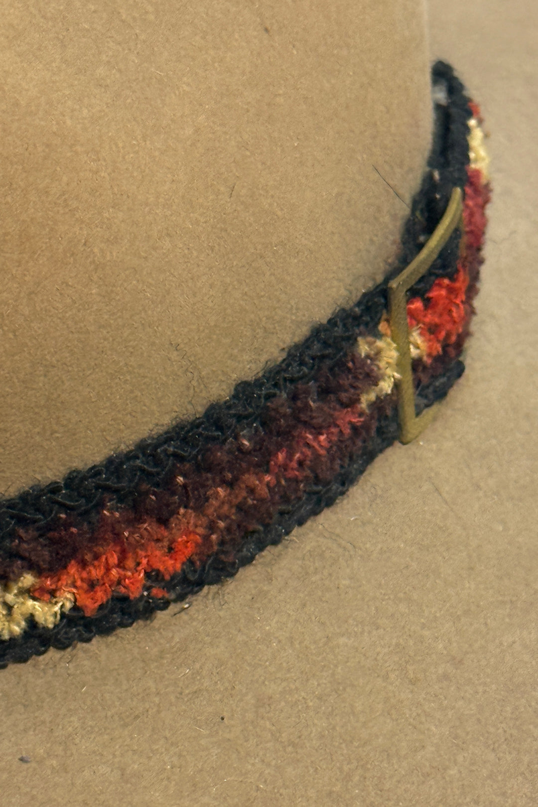 1970’S STETSON MADE IN USA BEAVER FUR WOOL FELT KNIT BAND BROWN COWBOY HAT 7 1/4