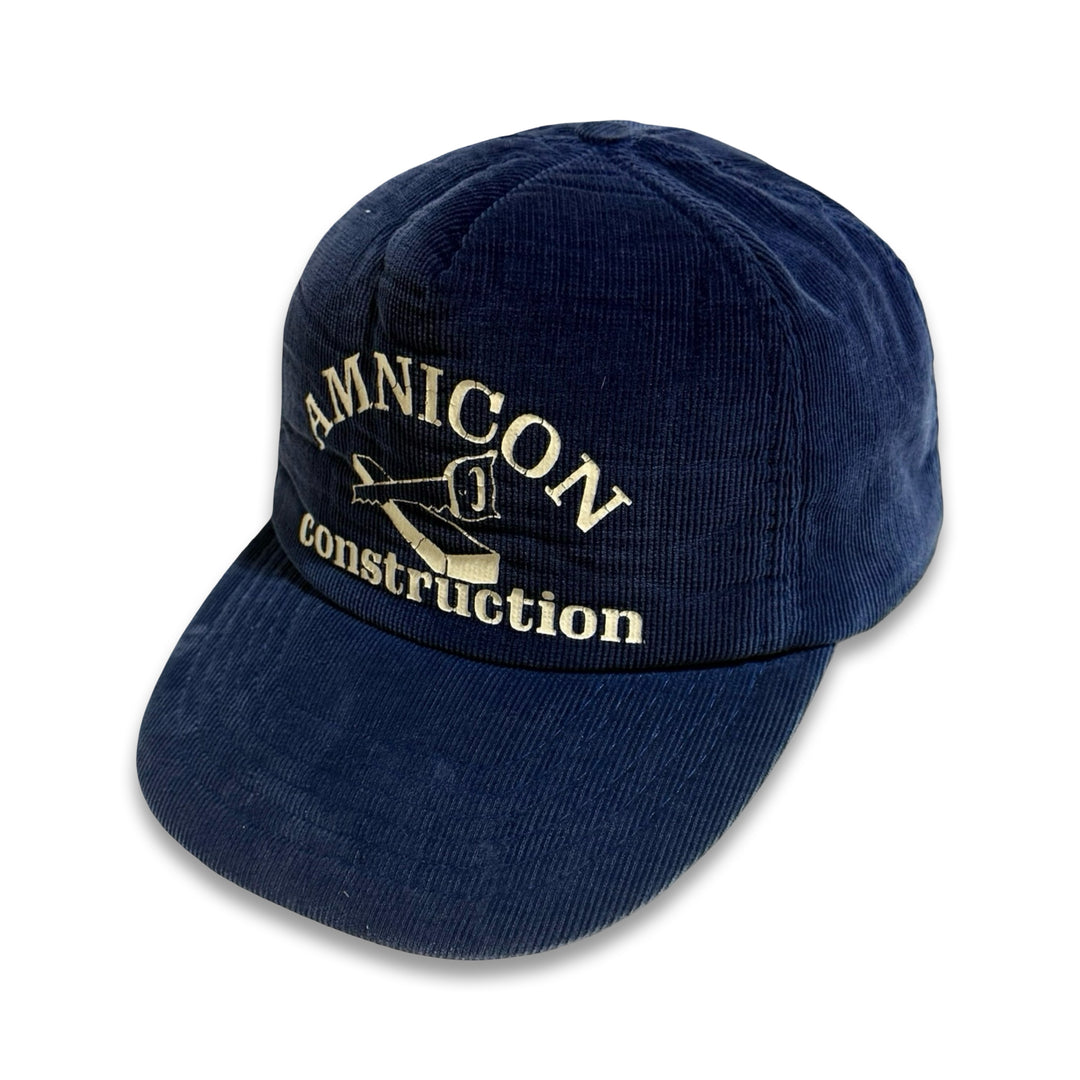 1970’S CONSTRUCTION FADED NAVY CORDUROY TRUCKER HAT