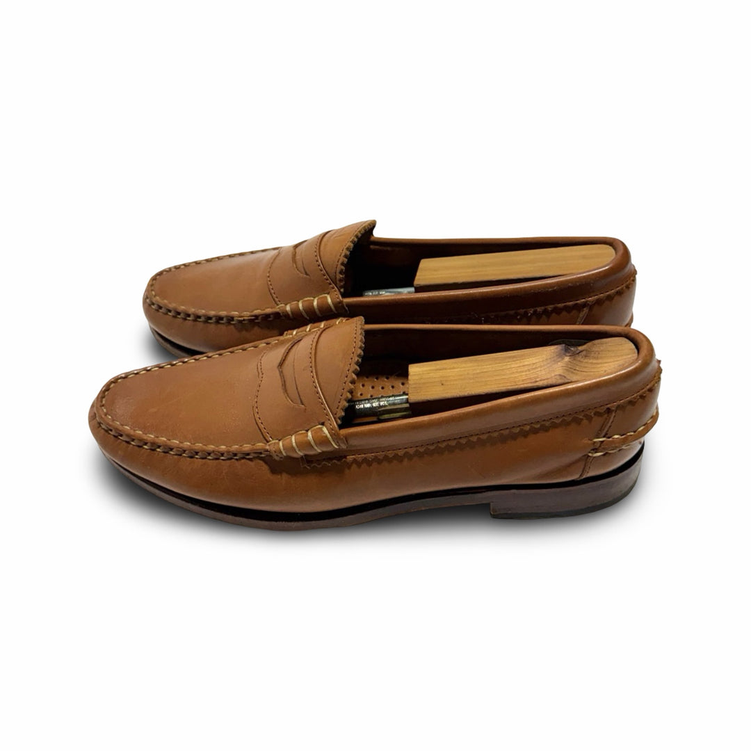 Allen Edmonds Kenwood made in USA tan leather penny loafers 10