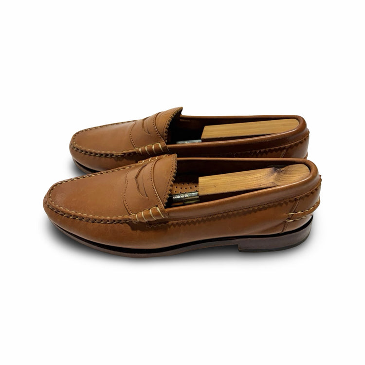 Allen Edmonds Kenwood made in USA tan leather penny loafers 10