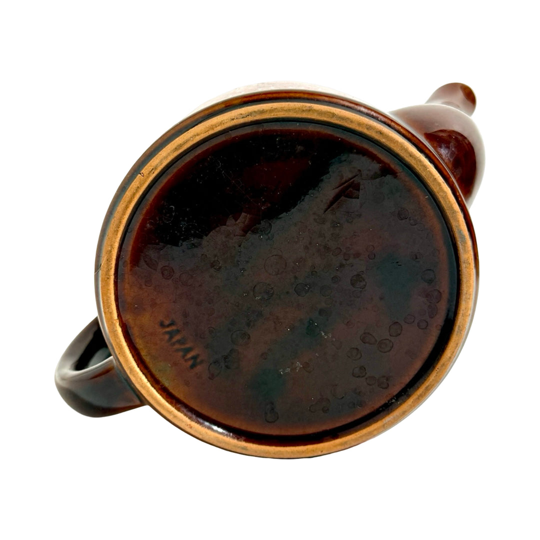 1950’S PAISLEY BANDANA PATTERN DECAL MADE IN JAPAN DECORATIVE CERAMIC KETTLE VASE