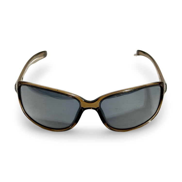 2000'S BLACK ROUND RED LENS SUNGLASSES