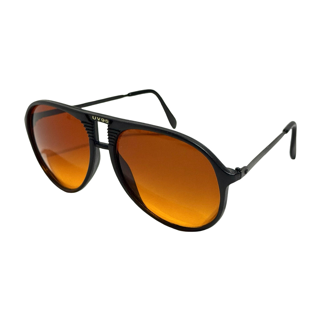 1970’S BLACK AVIATOR FRAME SUNSET GRADIENT SUNGLASSES
