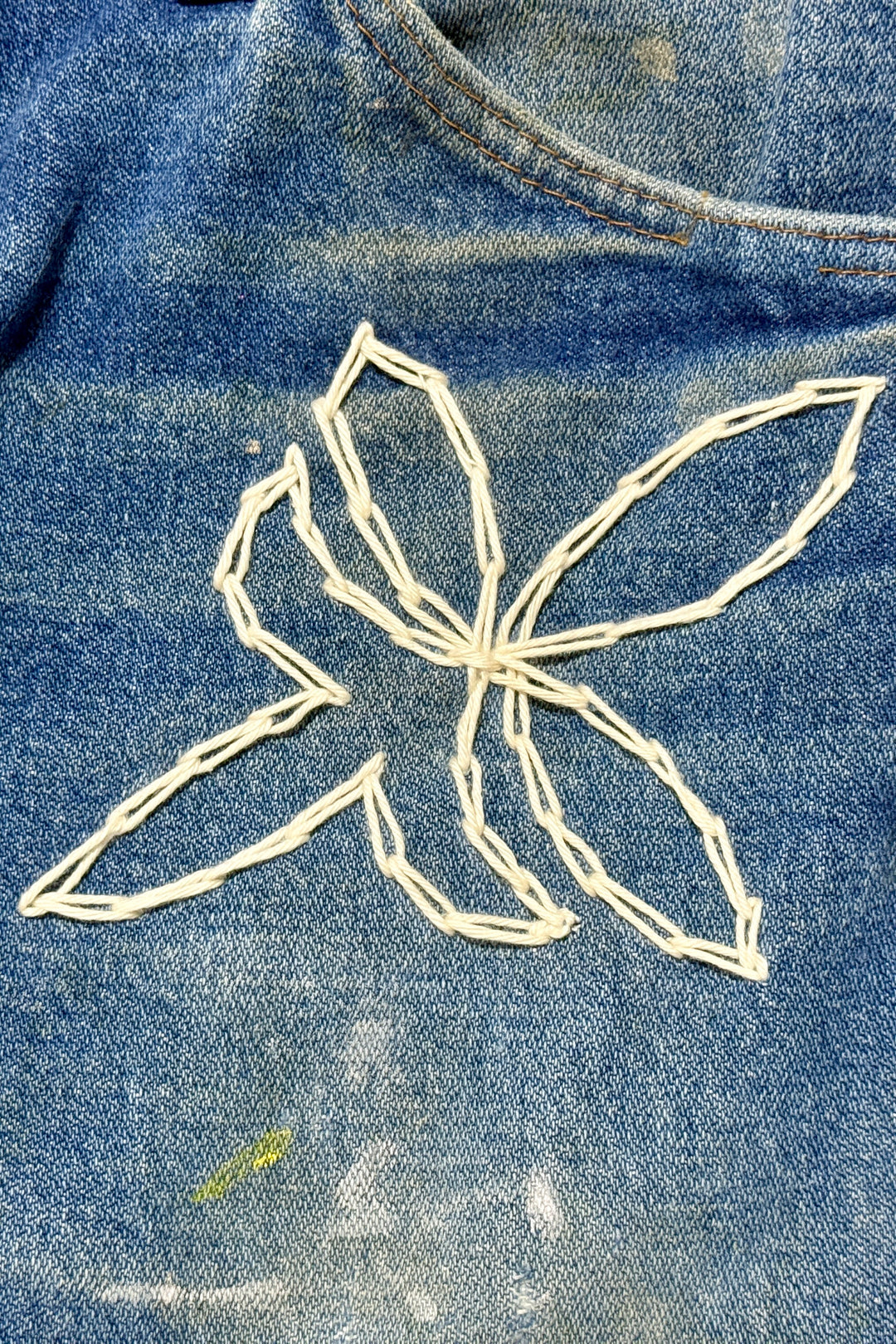 MASK X WRANGLER COWBOY CUT WESTERN HAND CHAINSTITCHED DENIM JEANS 30 X 32