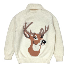 Cargar imagen en el visor de la galería, 1940’S ELK COWICHAN MADE IN CANADA CROPPED KNIT WOOL ZIP SWEATER JACKET X-LARGE
