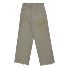 Load image into Gallery viewer, 1960’S MCNAIRS TEXAS THRASHED COTTON WORKWEAR GREY CHINOS 30 X 28
