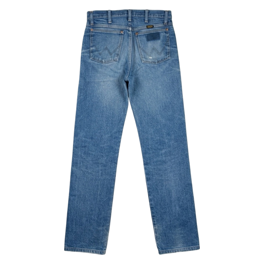 1990’S WRANGLER 13MWZ FADED PERFECT WASH COWBOY CUT DENIM JEANS 30 X 34