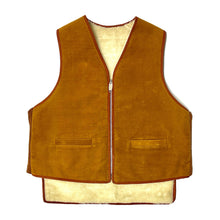 Load image into Gallery viewer, 1970’S SHERPA LINED MADE IN CANADA WESTERN WORKWEAR ZIP VEST LARGE
