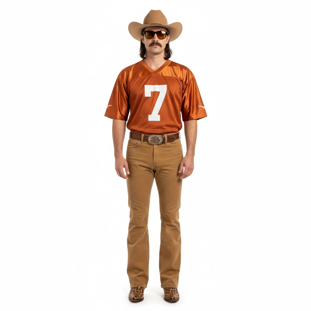 1990’S DEADSTOCK TEXAS LONGHORNS MESH FOOTBALL JERSEY SHIRT X-LARGE