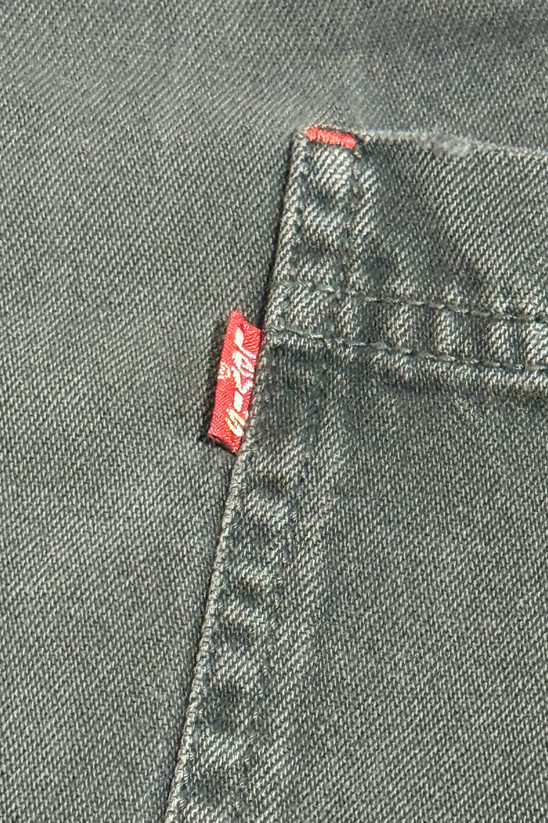 1990’S LEVI’S FADED BLACK DENIM L/S B.D. SHIRT X-LARGE