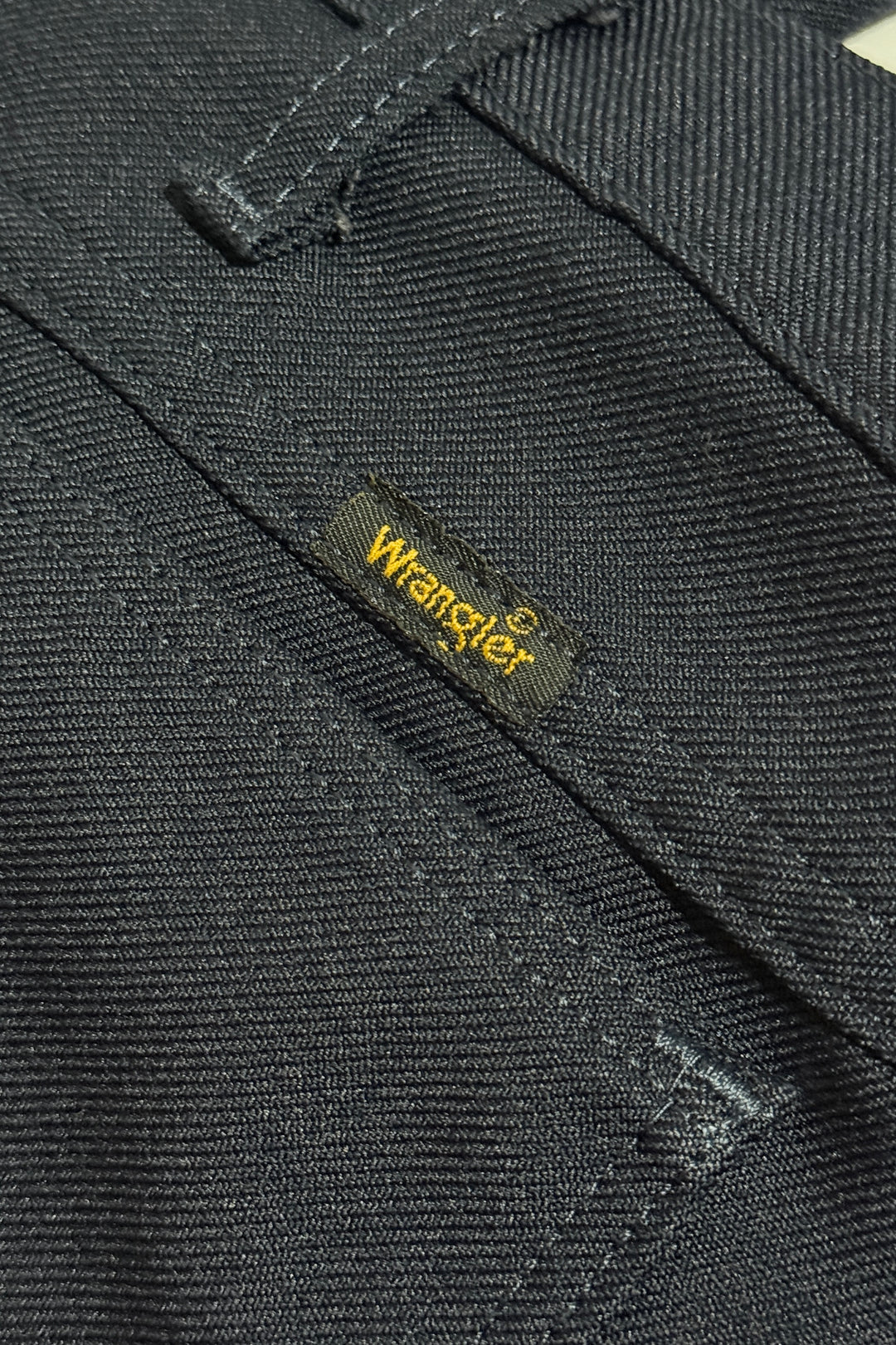 1990’S WRANGLER MADE IN USA NAVY WRANCHER COWBOY CUT WESTERN BOOTCUT PANTS 34 X 30