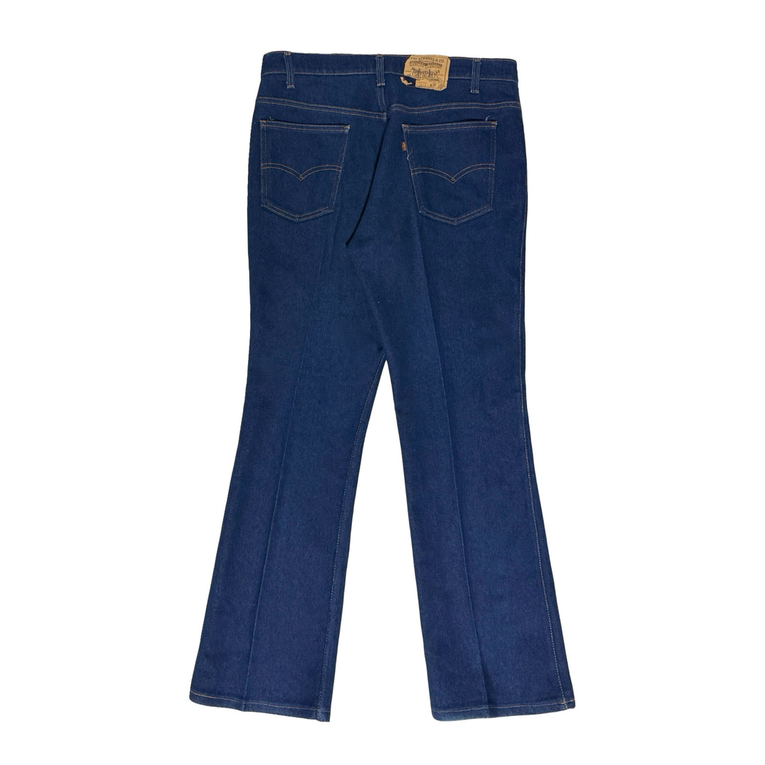 1980’S LEVI’S MAROON TAG MADE IN USA 517 BOOTCUT DARK WASH DENIM JEANS 36 X 30