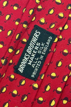 Load image into Gallery viewer, 1950’S BROOKS BROTHERS MAKERS MADE IN ENGLAND 100% ITALIAN SILK RED HANDMADE TIE
