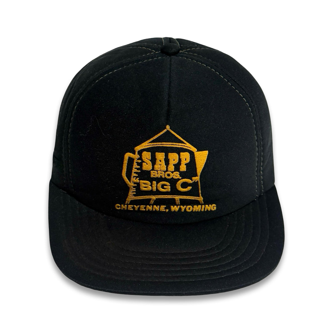 1970’S CHEYENNE WYOMING BLACK FOAM TRUCKER HAT