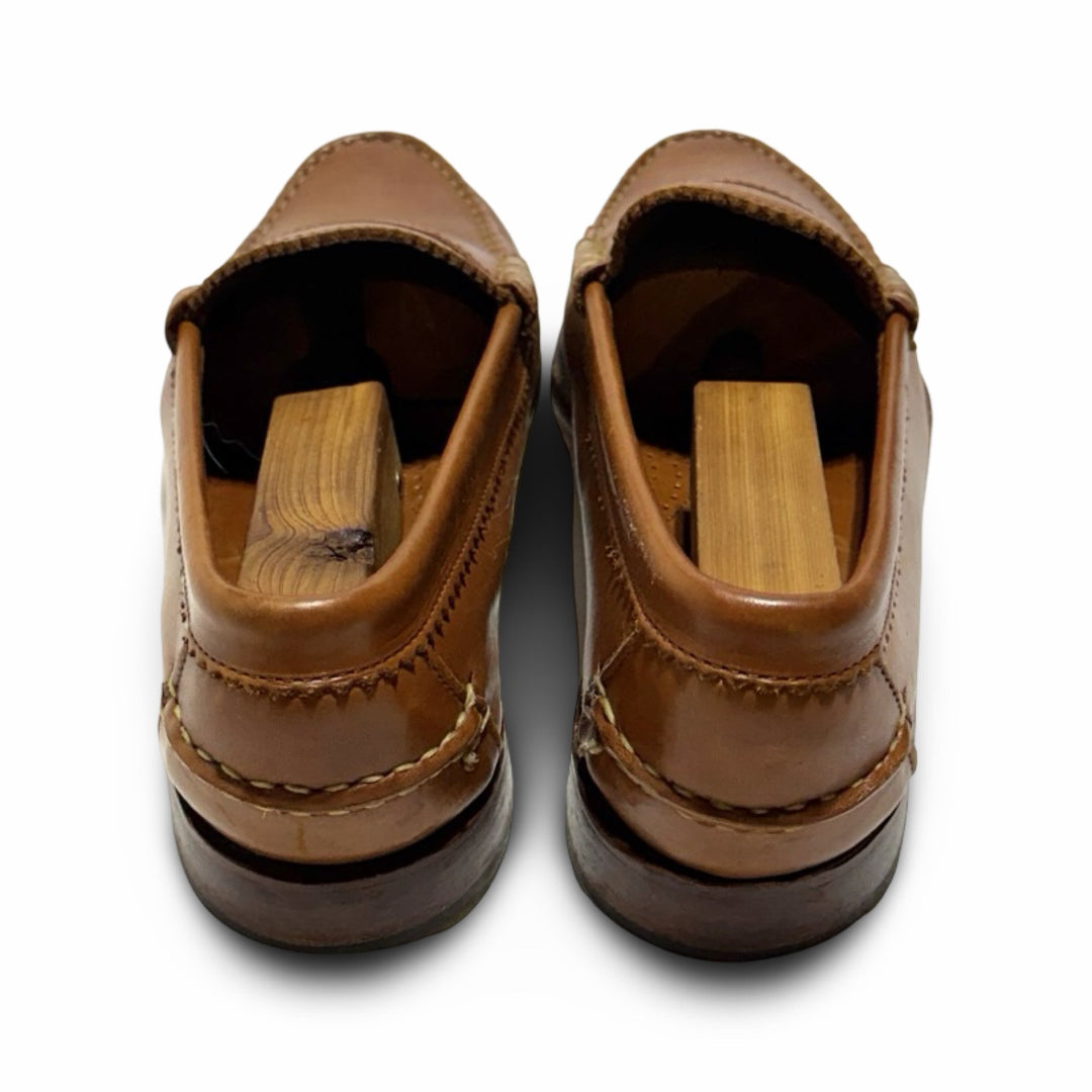 Allen Edmonds Kenwood made in USA tan leather penny loafers 10