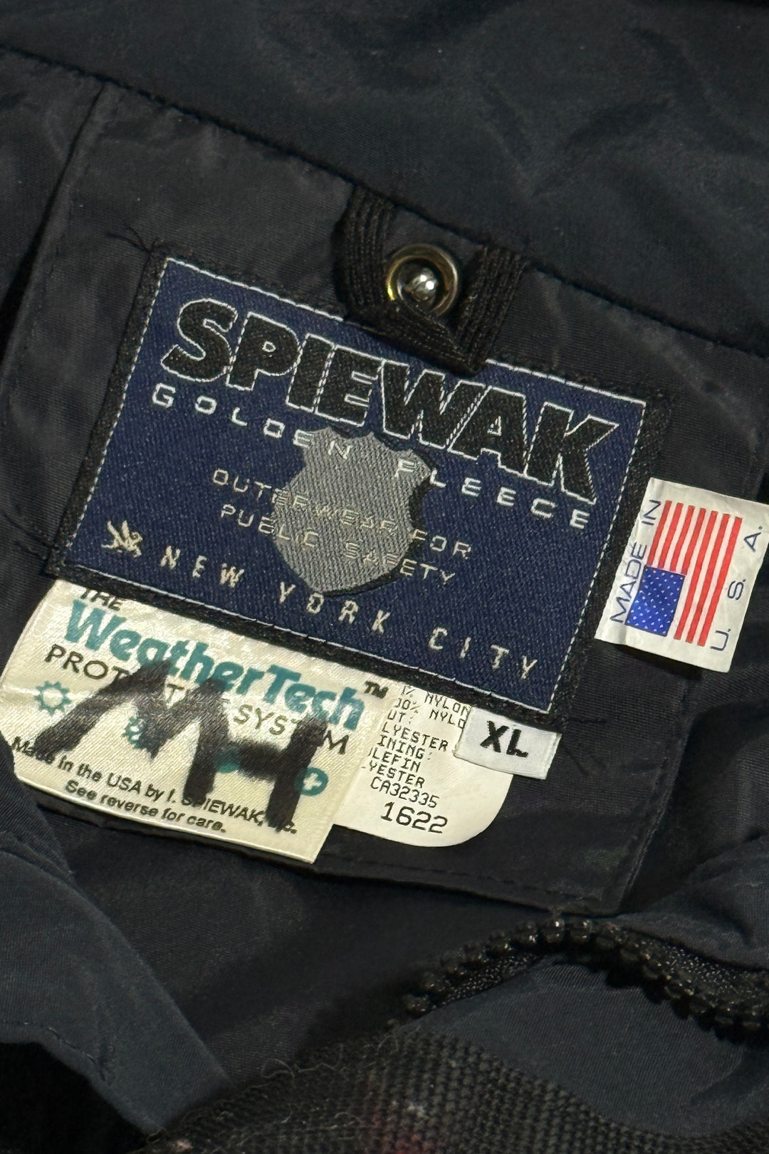 SPIEWAK GOLDEN FLEECE HI-VIS MADE IN USA REMOVABLE THERMAL LINED HOODED CROPPED WORKWEAR JACKET X-LARGE