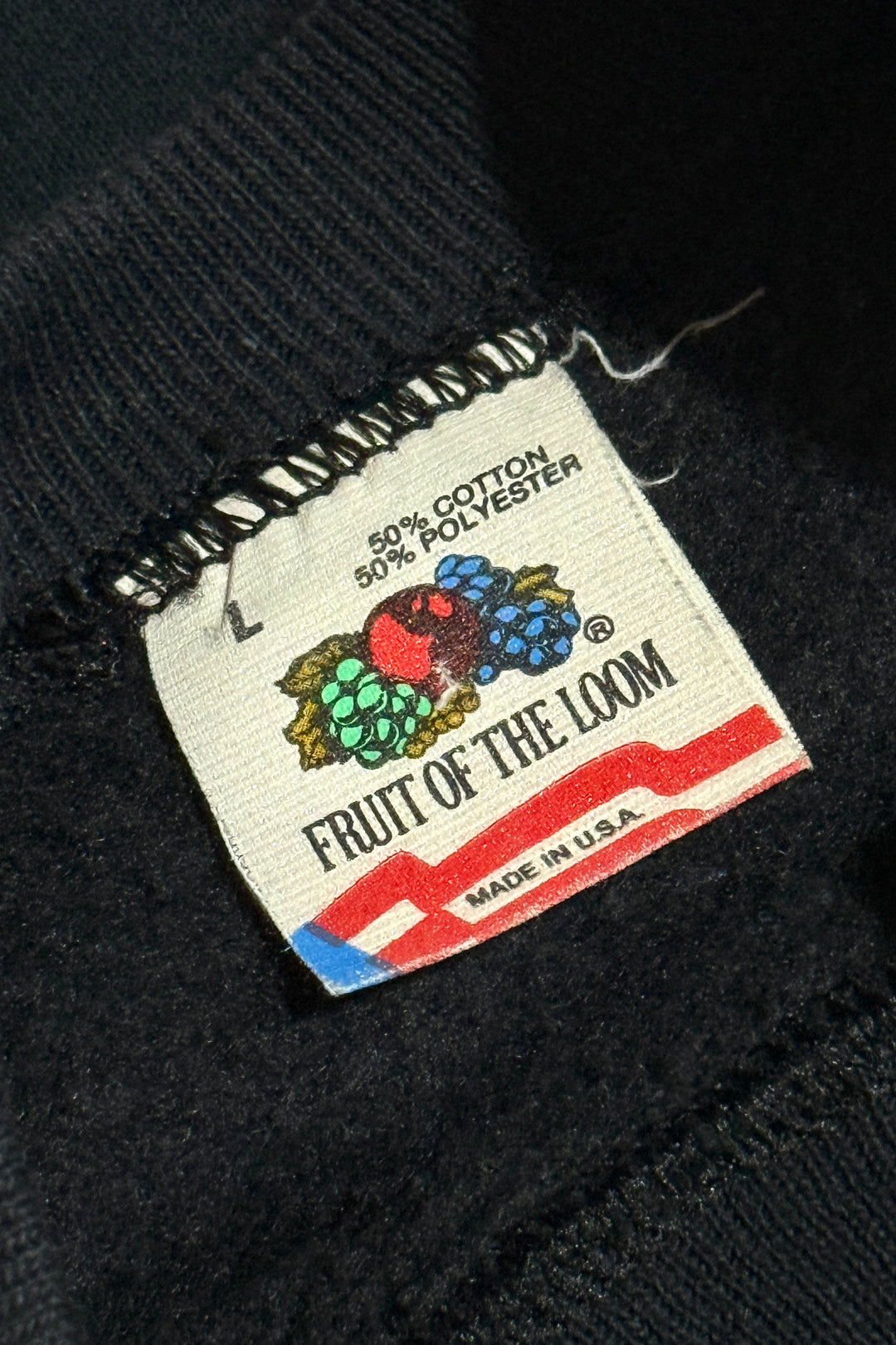 1980’S SKI TAOS MADE IN USA NEON LOGO APPLIQUÉ CREWNECK SWEATER LARGE