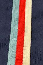 Load image into Gallery viewer, 1970’S RACING STRIPE MADE IN USA STRIPED QUILTED LINED GARAGE ZIP JACKET LARGE
