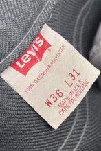 Load image into Gallery viewer, 1990’S LEVI’S 517 STAPREST MADE IN USA GREY BOOTCUT PANTS 34 X 30
