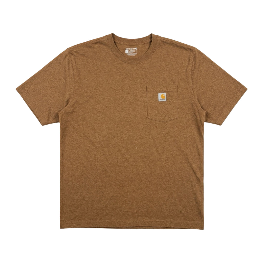2000’S CARHARTT MARLED BROWN POCKET S/S T-SHIRT LARGE