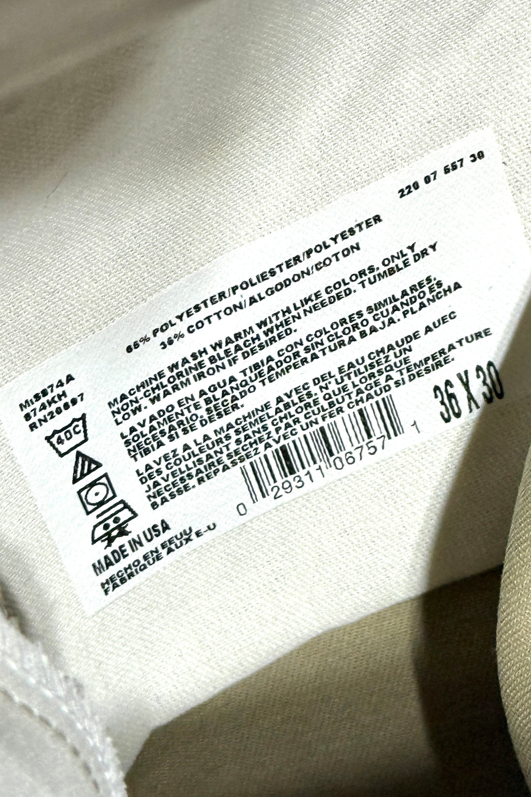 1990’S DEADSTOCK DICKIES MADE IN USA KHAKI WORKWEAR CHINO PANTS 36 X 30