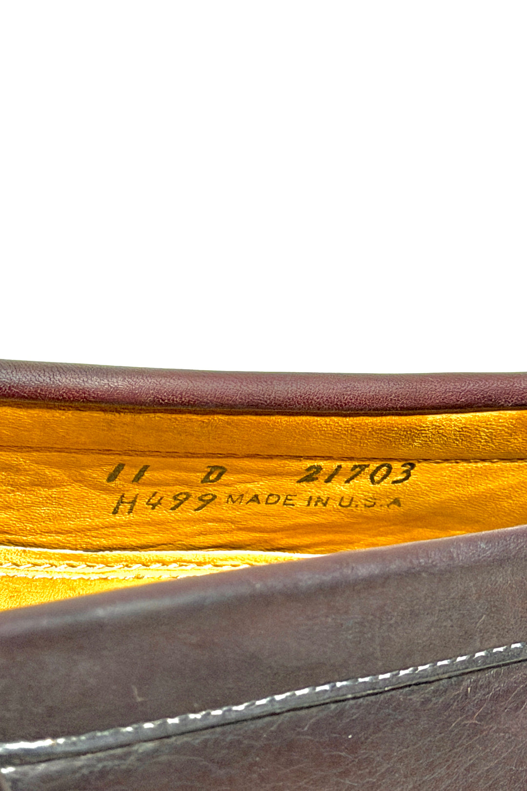 1970’S ALDEN MADE IN USA CAPE COD FULL STRAP BURGUNDY OXBLOOD LEATHER PENNY LOAFER SHOES 11