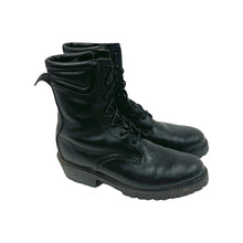 Load image into Gallery viewer, 1990’S WILDLAND FIREFIGHTING MADE IN USA BLACK LEATHER WORK BOOTS M10
