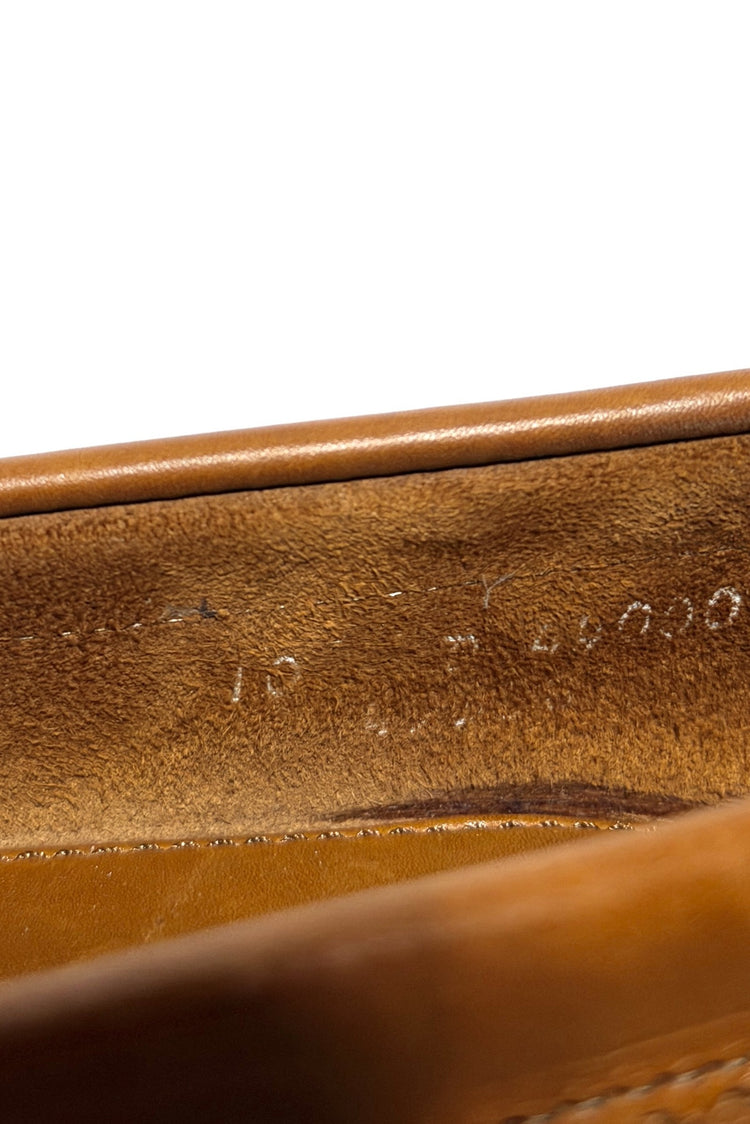 Allen Edmonds Kenwood made in USA tan leather penny loafers 10