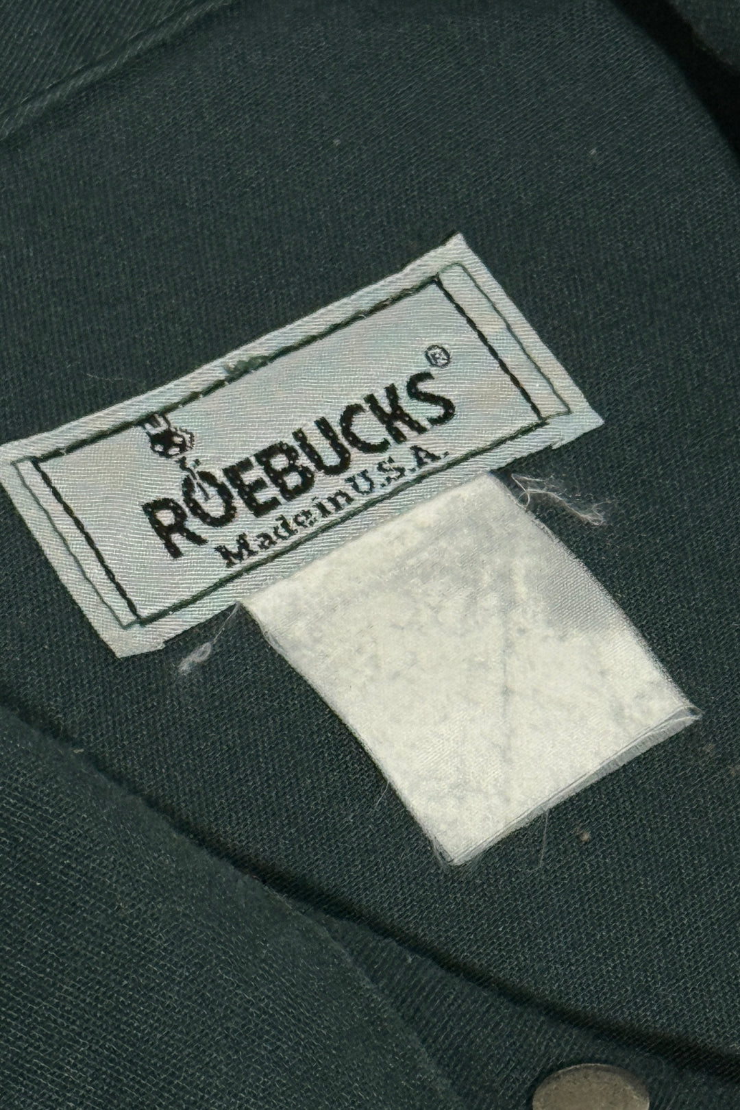 1980’S SEARS ROEBUCKS MADE IN USA TWILL WORKWEAR GREEN COVERALLS X-LARGE