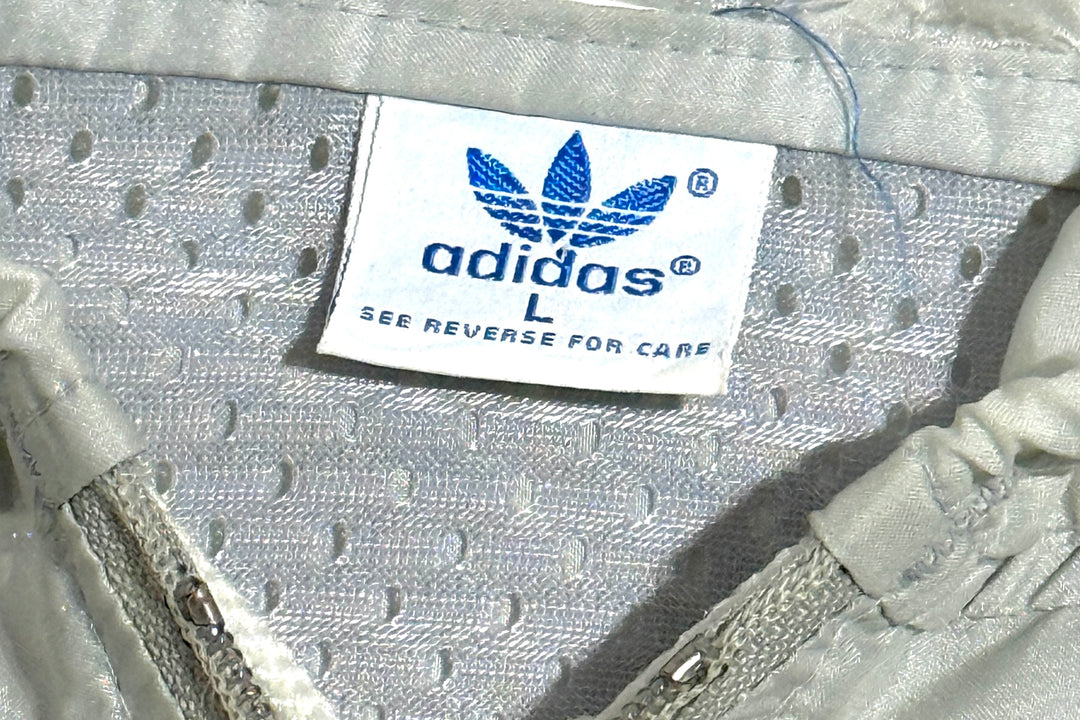 1970’S ADIDAS MADE IN GERMANY TREFOIL HOODED PACKABLE RUNNING JACKET LARGE