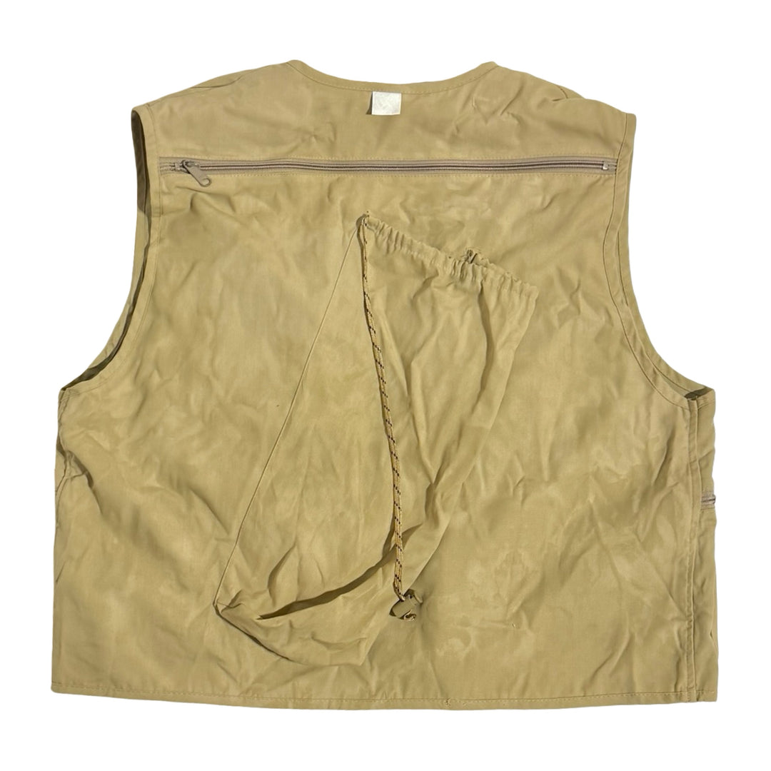 1990’S COLUMBIA MADE IN USA KHAKI FLY FISHING TECHNICAL VEST X-LARGE