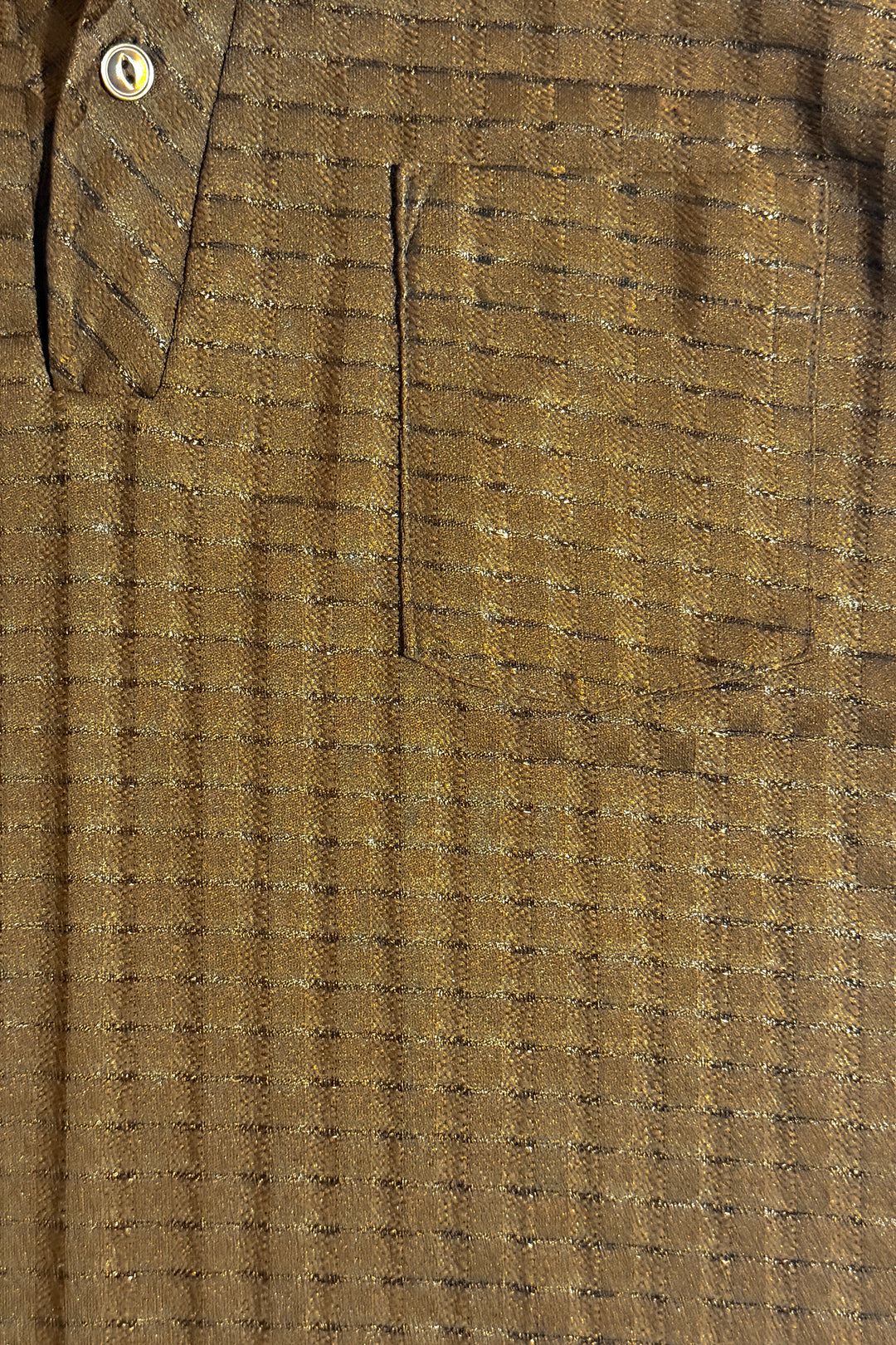 1960’S TRIUMPH OF CALIFORNIA MADE IN USA CROPPED KNIT S/S B.D. POLO SHIRT MEDIUM