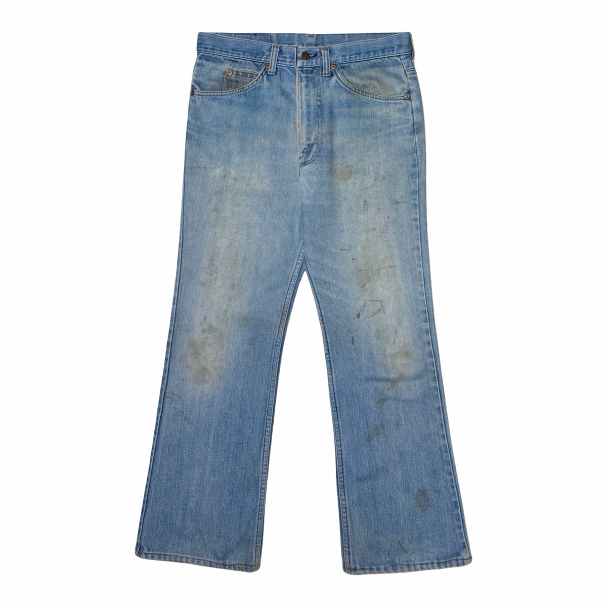 1970's Levi's 517 orange tab bootcut jeans front