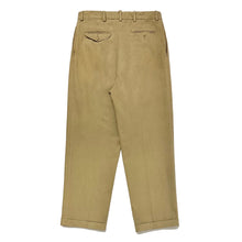 Load image into Gallery viewer, 1990’S POLO RALPH LAUREN MADE IN USA HIGH WAISTED PLEATED SUEDED KHAKI CHINO PANTS 32 X 30
