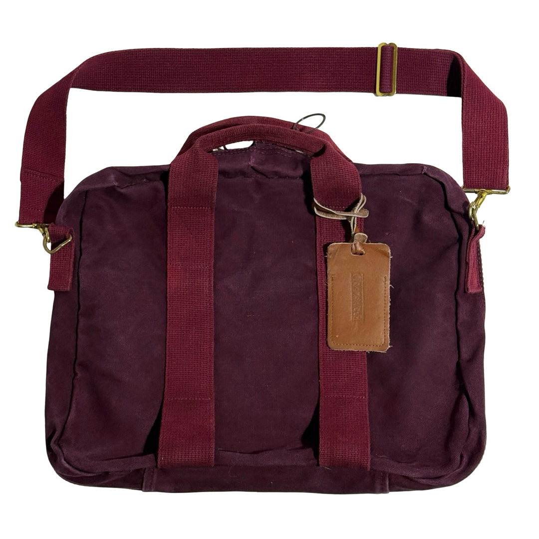 1980’S LANDS’ END MADE IN USA SQUARE RIGGER MAROON LUGGAGE BAG