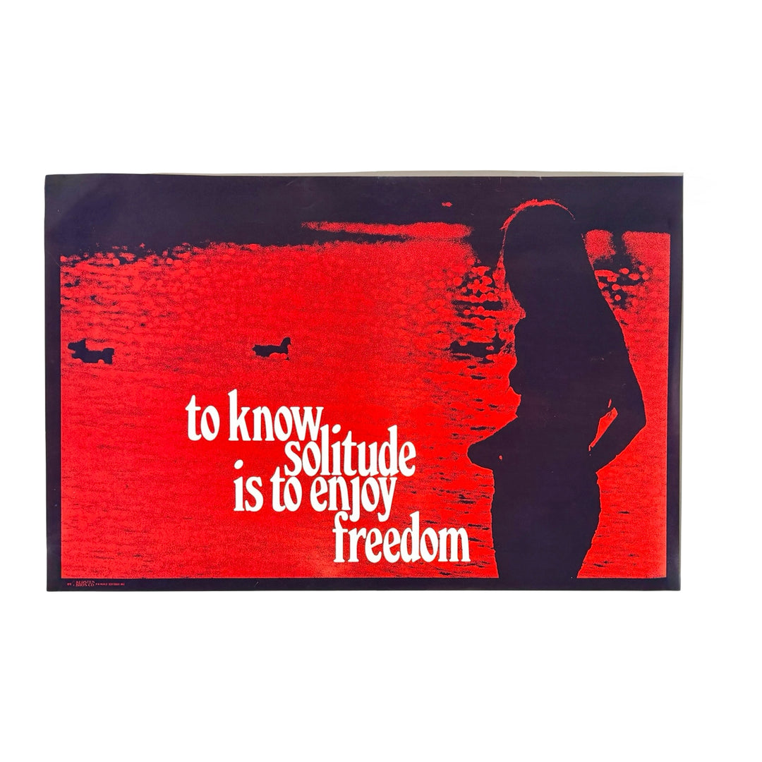 1970’S KERSTEN BROS. CO. “SOLITUDE IS FREEDOM” POSTER