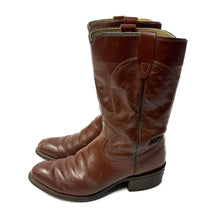 Load image into Gallery viewer, 1980’S TEXAS MADE IN USA THRASHED BROWN COWBOY BOOTS 9.5
