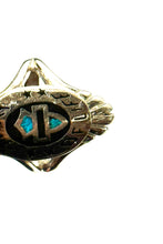 Load image into Gallery viewer, 1980’S HARLEY DAVIDSON TURQUOSIE SILVERTONE RING
