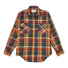 Load image into Gallery viewer, 1980’S CAMPUS MADE IN USA BROWN FLANNEL L/S B.D. SHIRT SMALL
