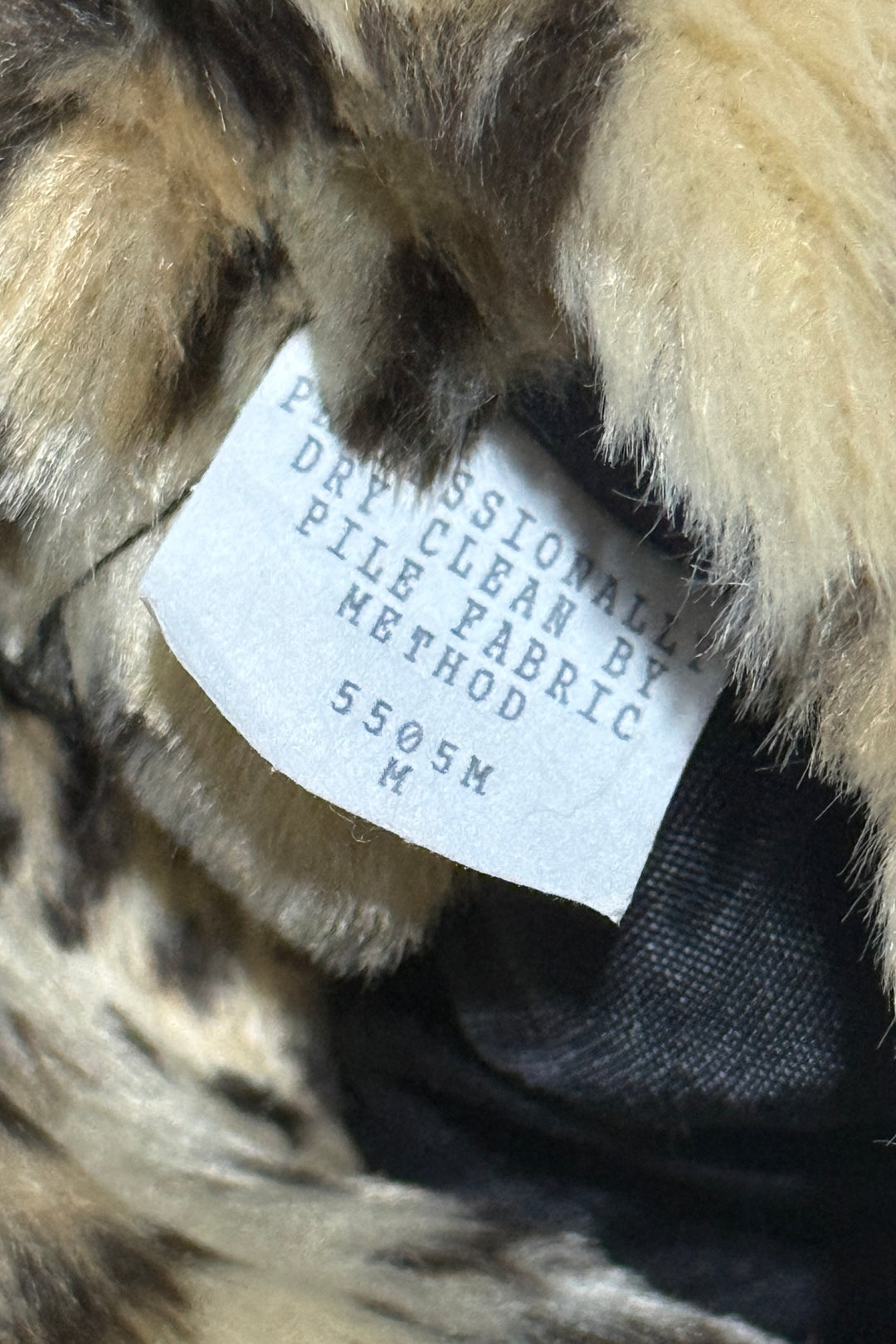 1990’S LEOPARD PRINT MADE IN USA DEEP PILE SHERPA VEST LARGE