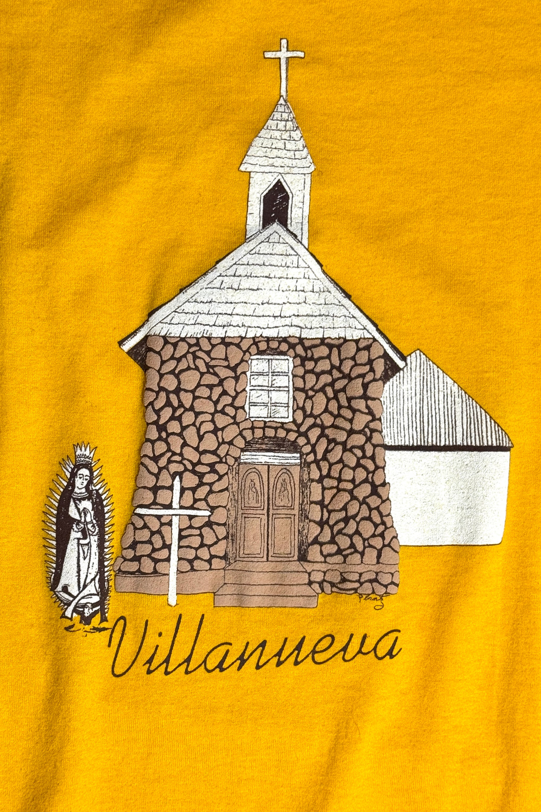 1980’S DEADSTOCK VILLANEUVA CHURCH GUADALUPE SINGLE STITCH S/S T-SHIRT XXL