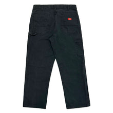 Load image into Gallery viewer, 2000’S DICKIES BLACK CANVAS WORKWEAR CARPENTER PANTS 34 X 30
