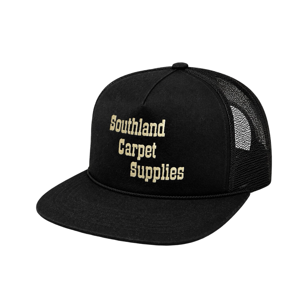 1970’S SOUTHLAND CARPET SUPPLIES BLACK FOAM & MESH TRUCKER HAT