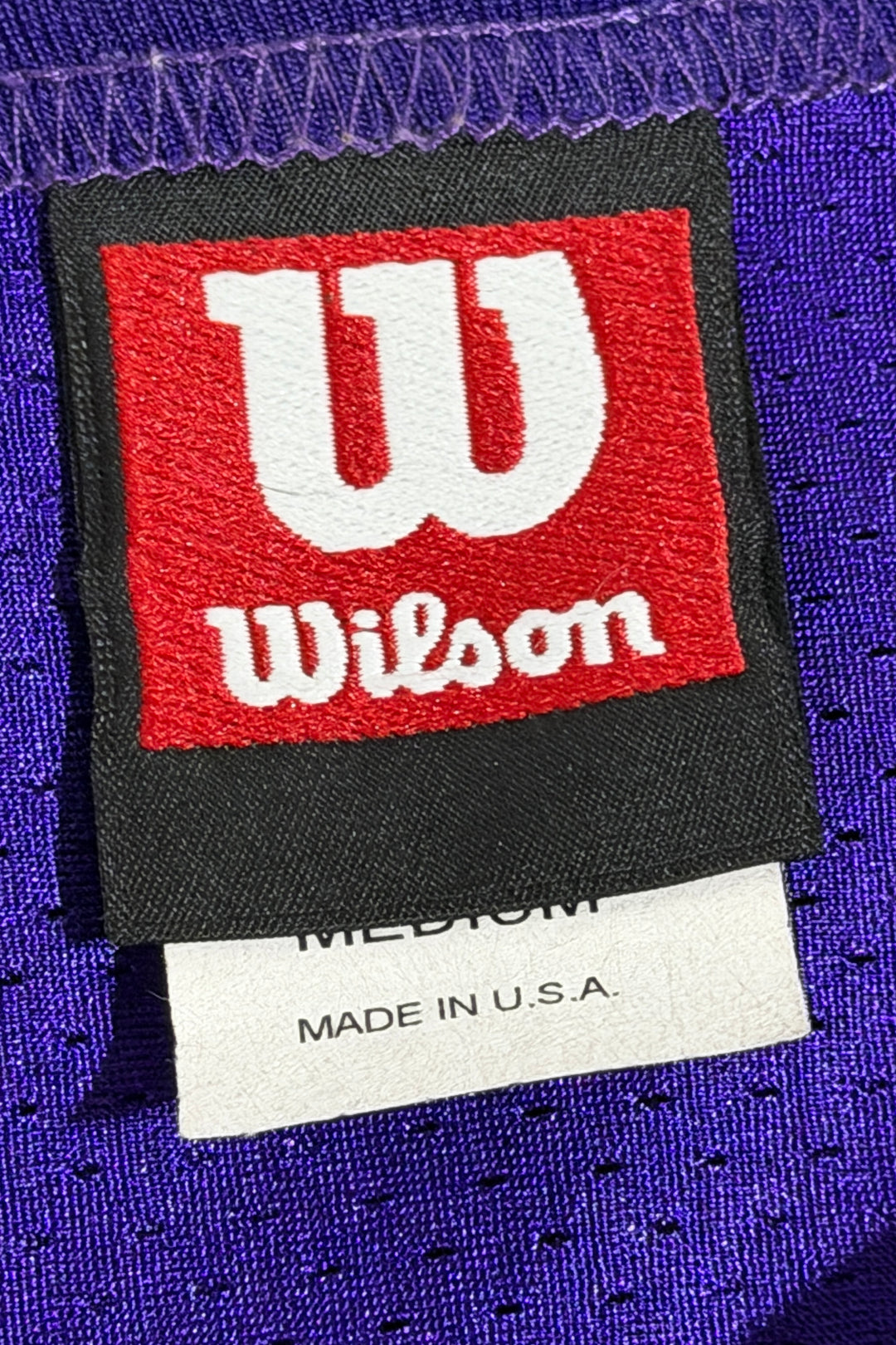 1990’S WILSON MADE IN USA CROPPED MESH FOOTBALL JERSEY SHIRT LARGE