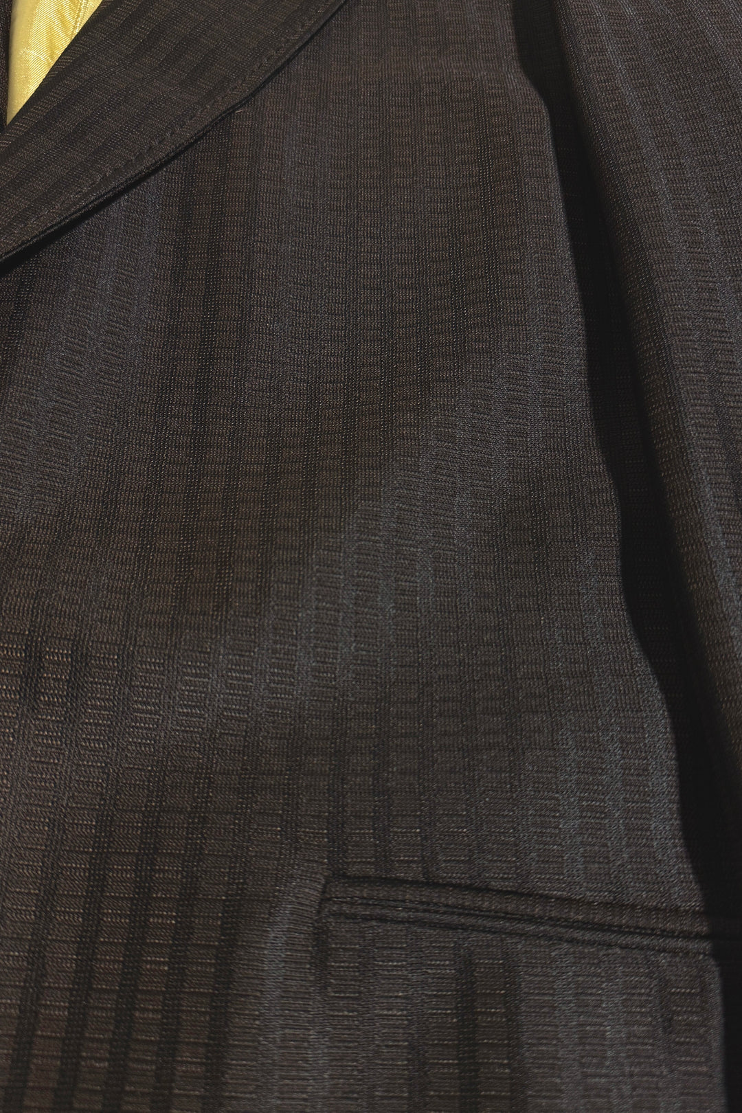 1960’S LASSO WESTERNWEAR MADE IN USA “DALLAS” WESTERN BROWN STRIPED FLARED LEG SUIT 44R